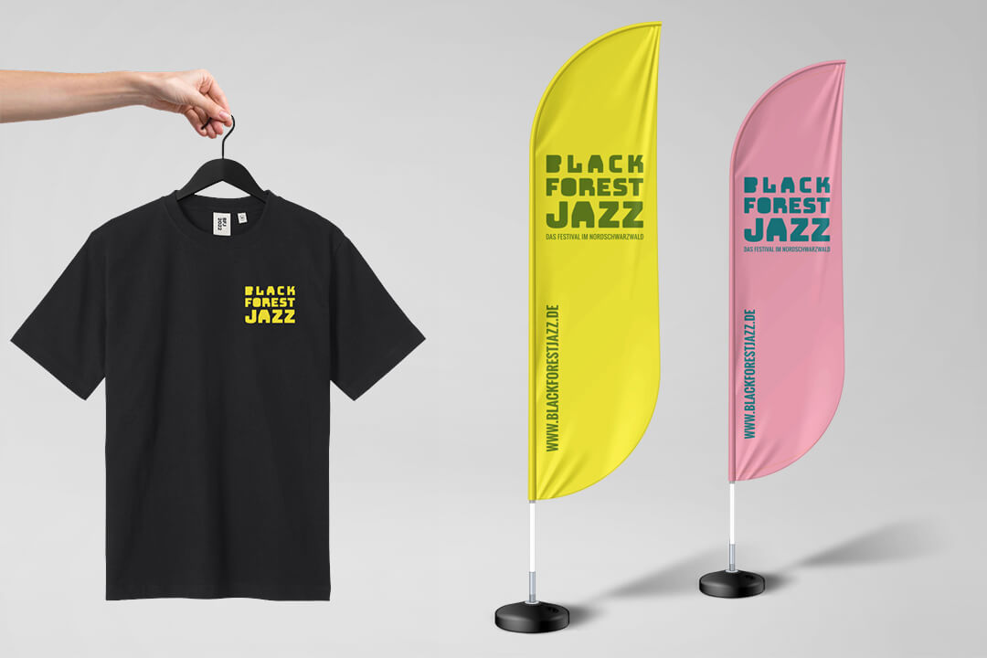 BlackForestJazz T-Shirt und Flaggen