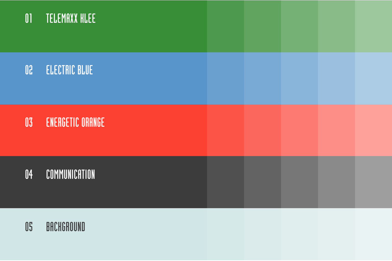 TelemaxX-Farben