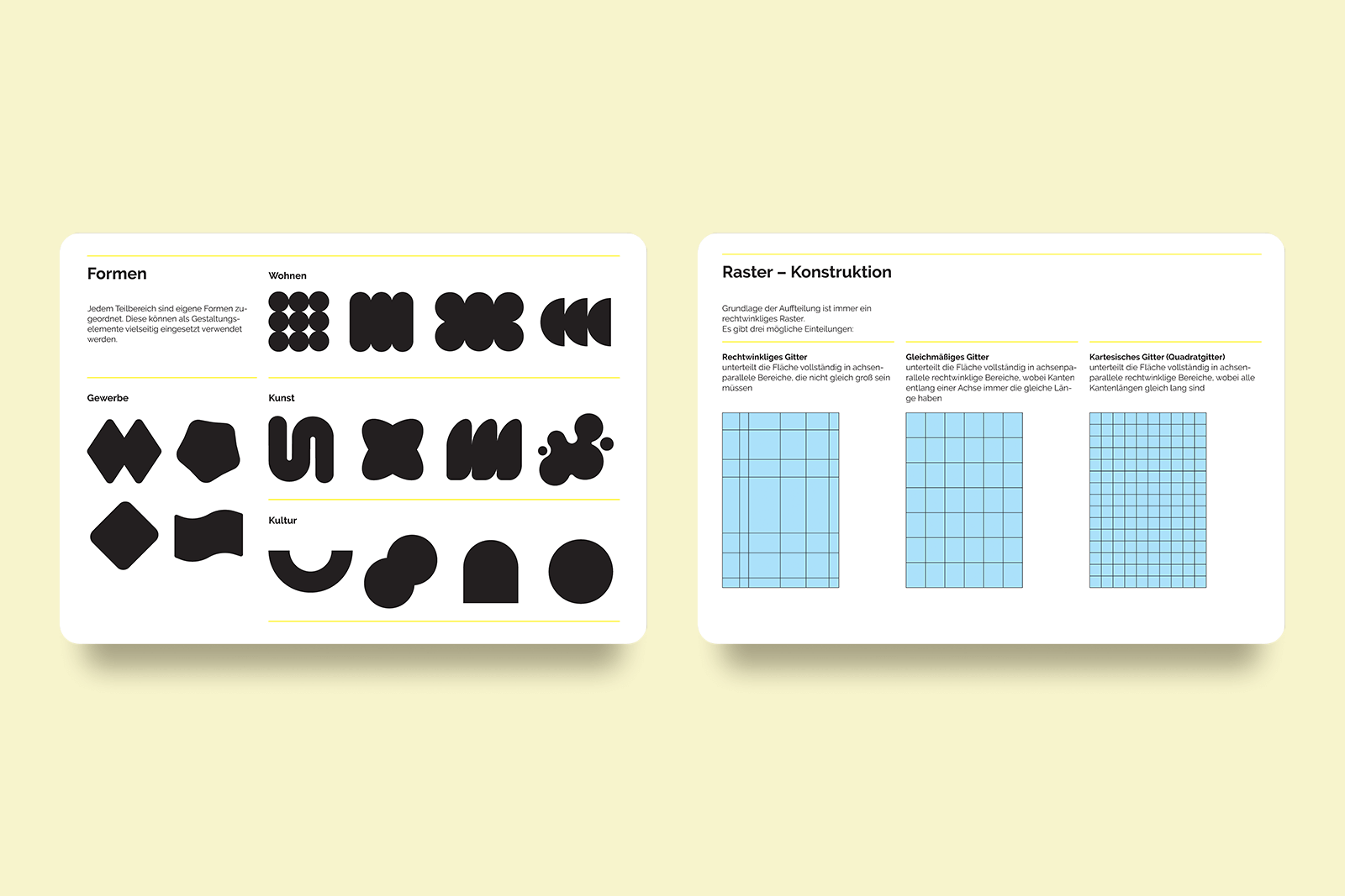 Alter Schlachthof Pforzheim - Styleguide Formen und Raster