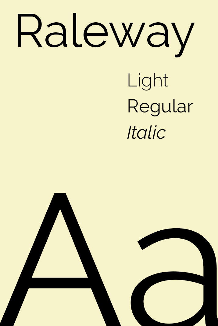 Alter Schlachthof Pforzheim - Schrift Raleway Light